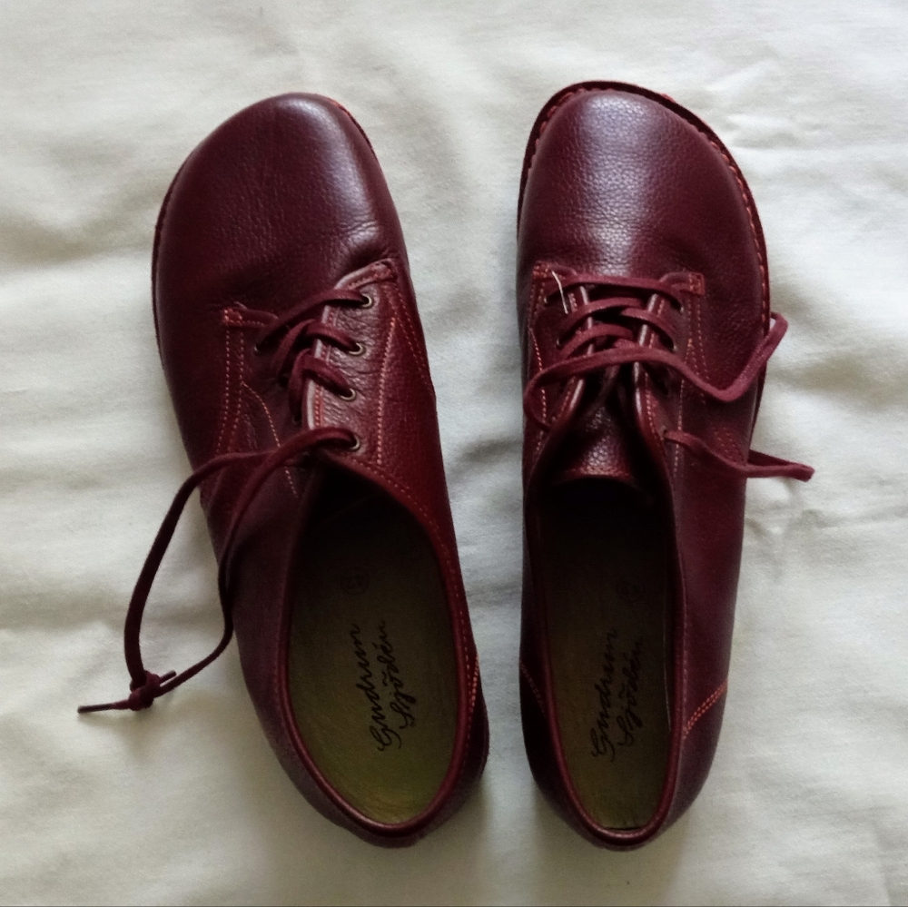 Green Unworn Gudrun Sjödén Leather Shoes Size 41 or Size 9 to 10 Wide - Picture 13 of 14